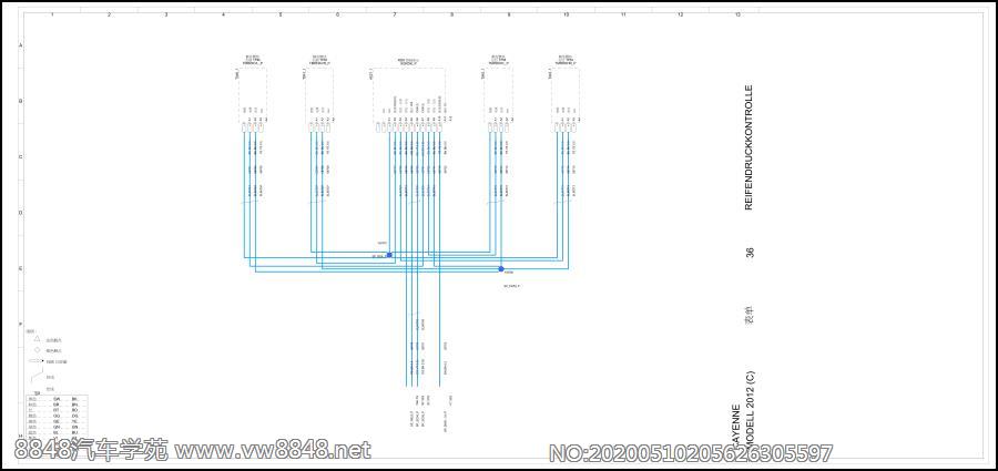 2012保时捷卡宴全车电路图(36) TPM（轮胎压力监测）